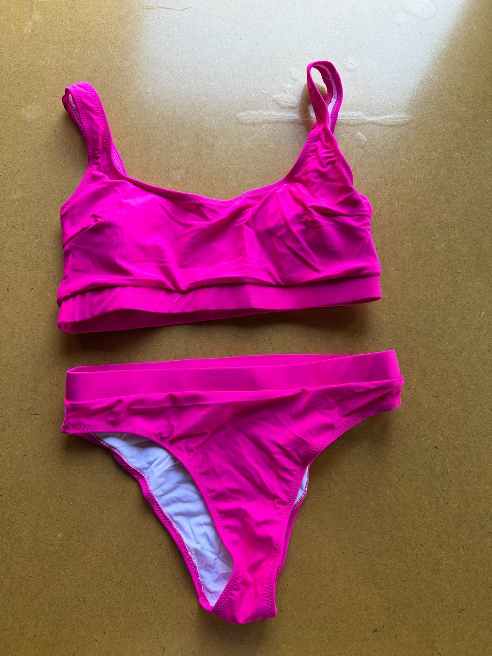 Women's NEW Two Piece Hot Pink Two Piece Bikini Size Small #260365